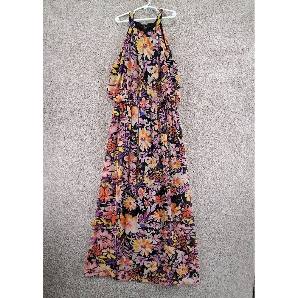 Shelby & Palmer Maxi Dress Womens S Floral Halter Sleeveless Boho Cottagecore